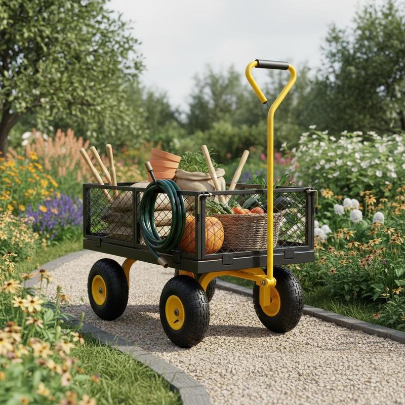 Steel Garden Cart 900 Lbs For  – обзор и цена Heavy Equipment Yard