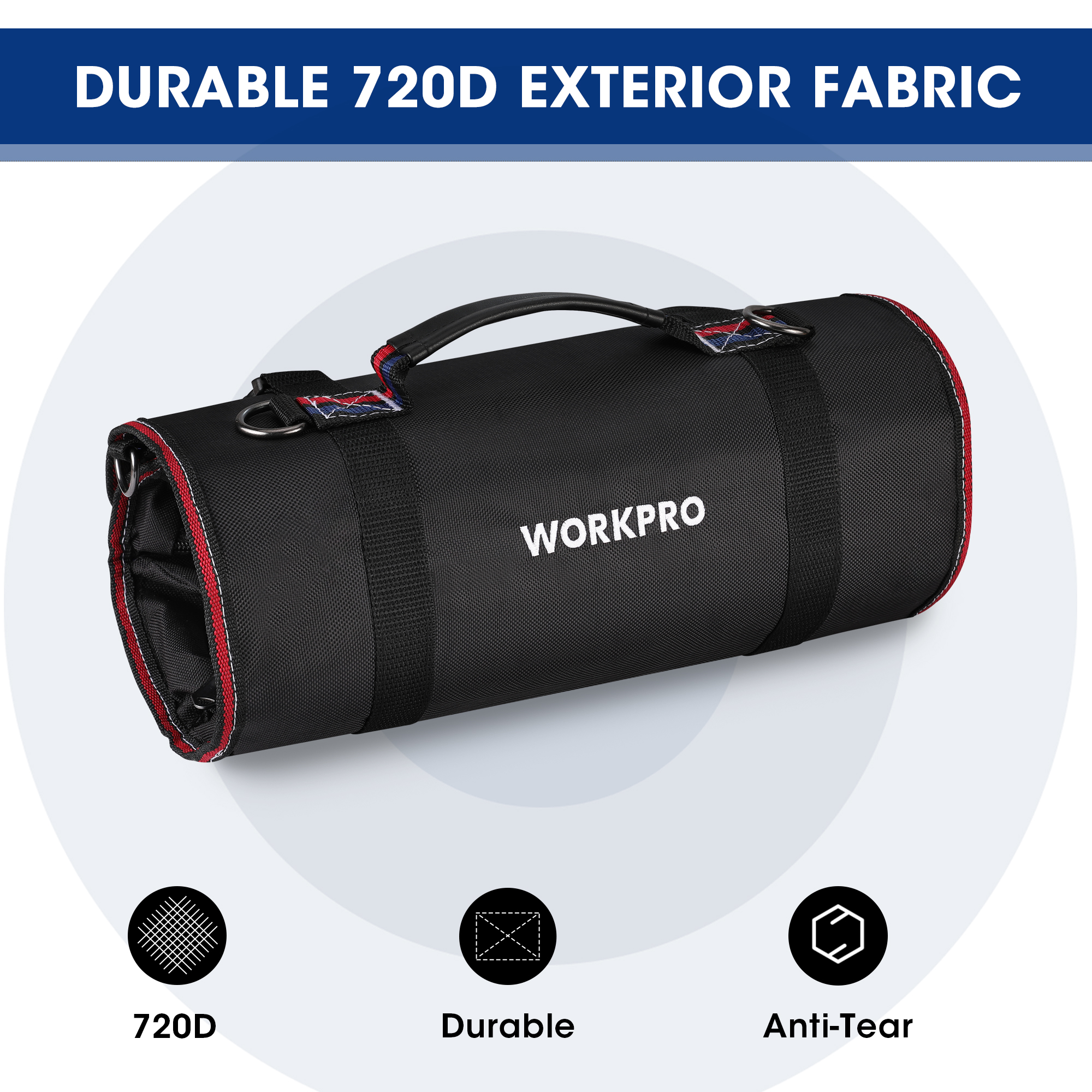 WORKPRO Roll Up Tool Bag with  – обзор и цена Heavy Equipment Storage