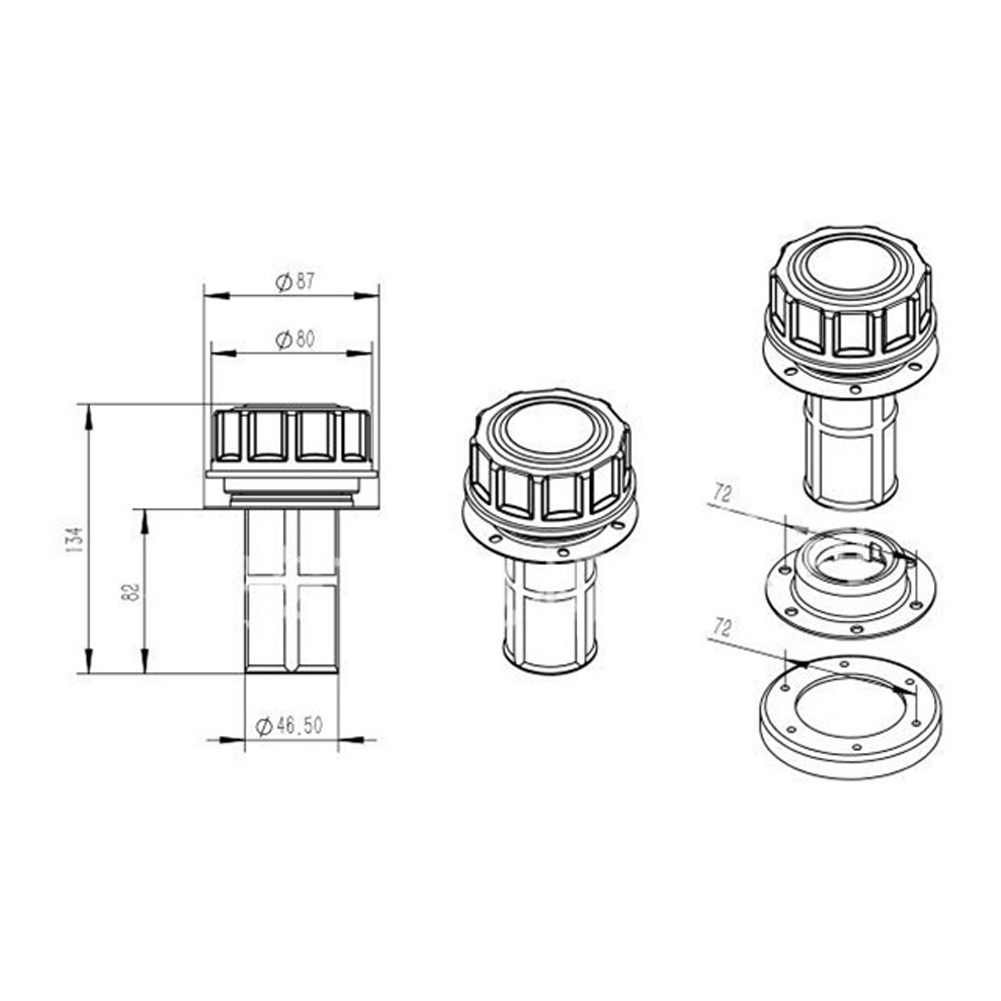 Fuel Tank Cap 87mm Leak Proof  – обзор и цена Heavy Equipment Freeport