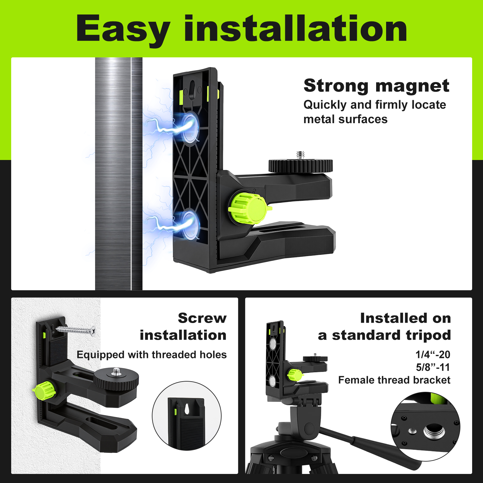 L-Shape Magnetic Bracket Base  – обзор и цена Laser Level Rotary