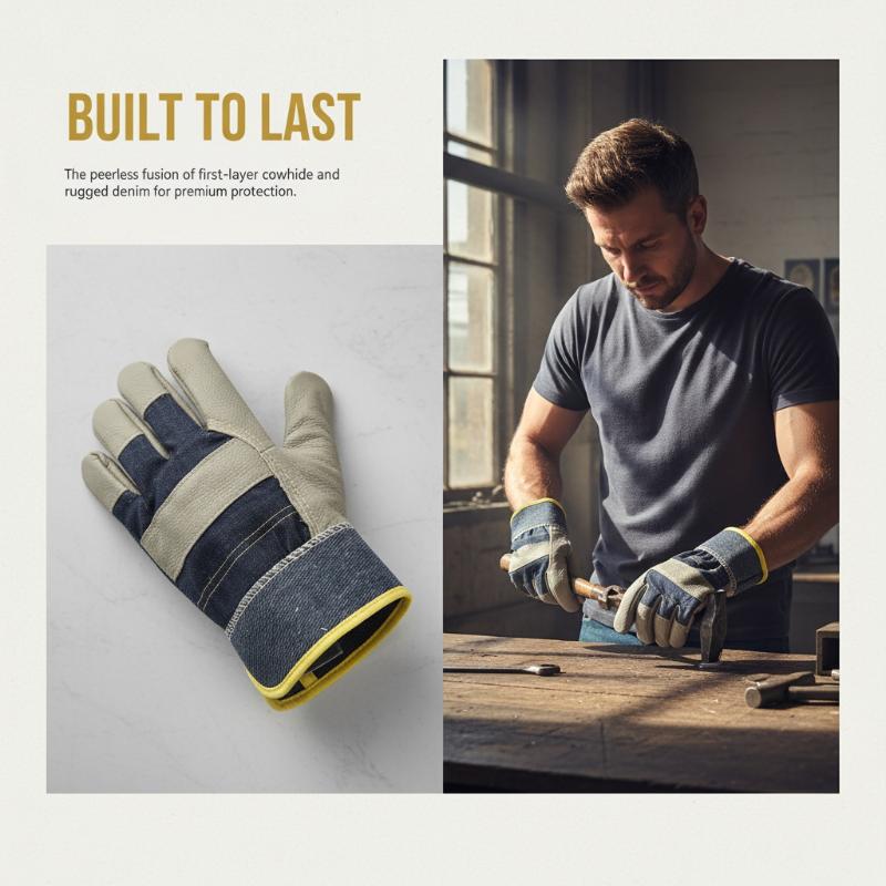 1 Pair Cowhide Denim Gloves Th – обзор и цена Heavy Equipment Yard