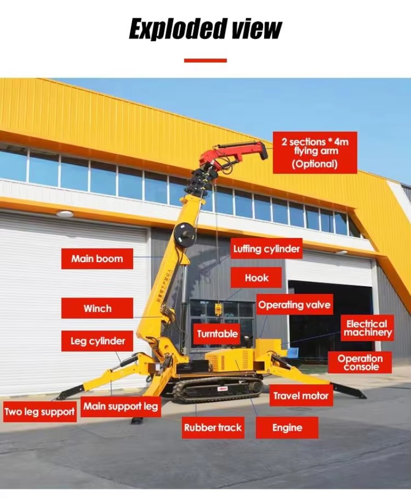 8T Hydraulic Spider Crane Heav – обзор и цена Heavy Equipment In Construction